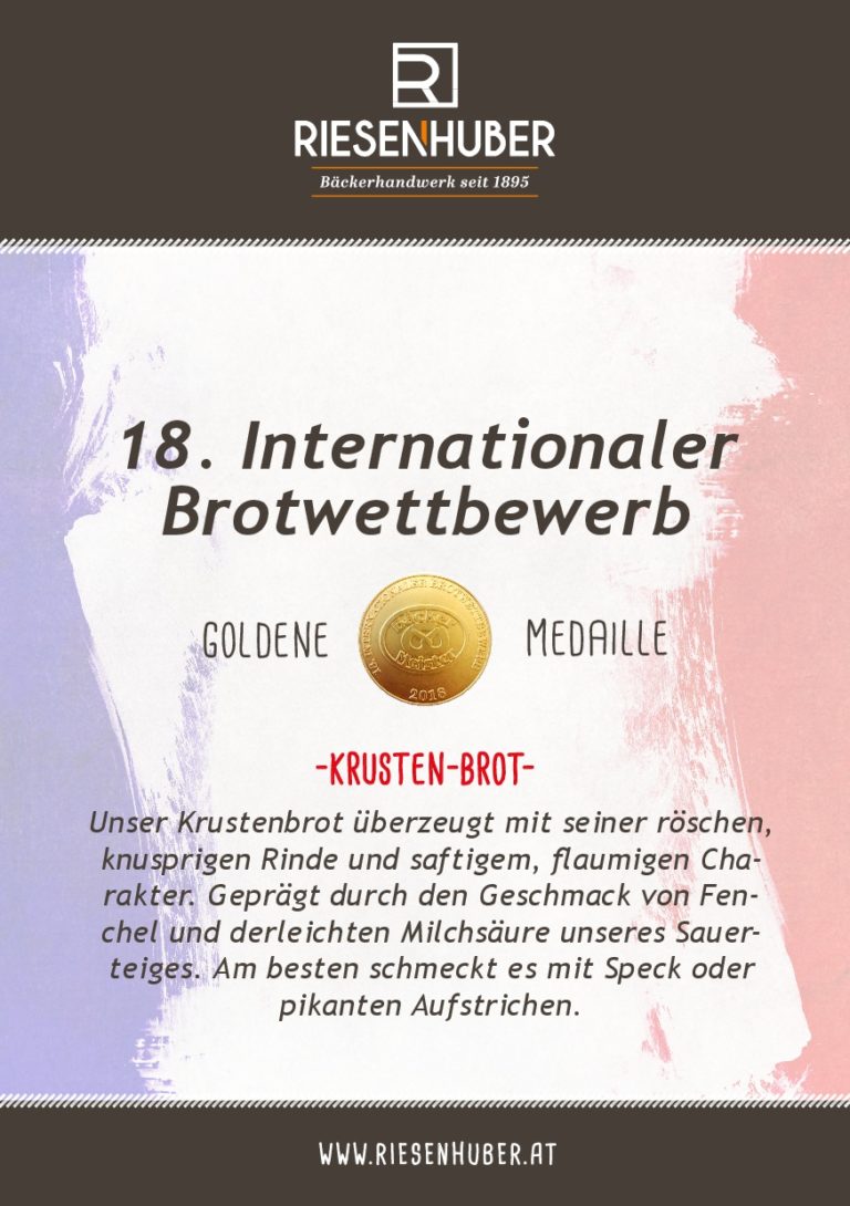 Krustenbrot Gold Medaille