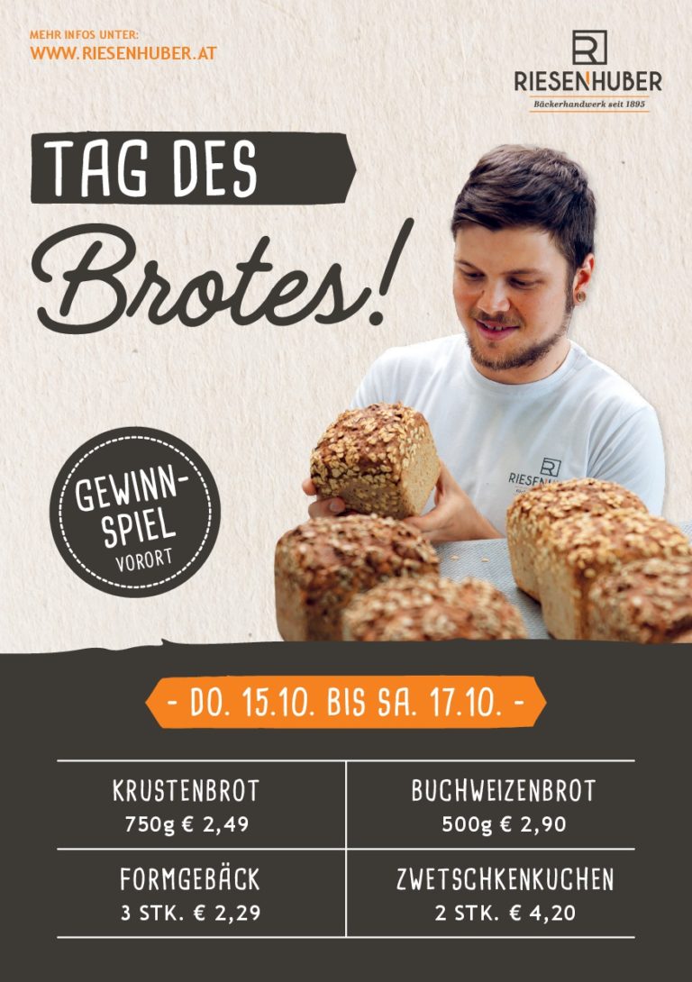 Tag des Brotes Riesenhuber Bäckerei Konditorei Café